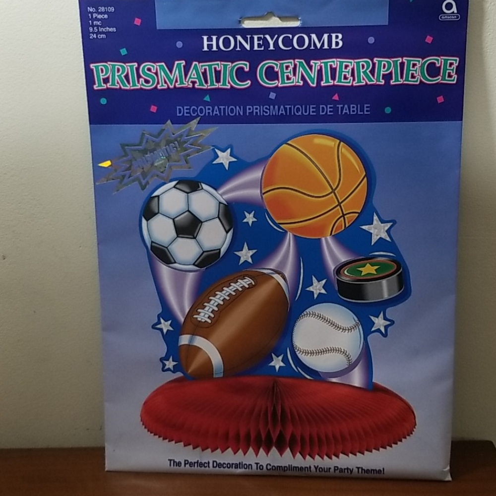 ⚽️4/$10🏀❗Prismatic Sports Honeycomb Decoration